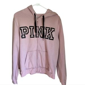 Victoria's Secret PINK Mauve Pink Zip Up Hoodie - Size Small